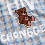 Baggy Baseball Jersey Summer Grid Letter Printing Men Loose Baseball Uniform