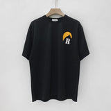 Rhude T Shirt Limited Rhude Snow Mountain Sunset Sunset Printing