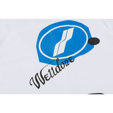 We11 Done T Shirts Graffiti Letters Badge Printed Oversize Loose Couple
