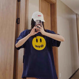 Drew House Smiley Face Short Sleeve Loose Crew Neck Casual Couple T-shirt Men