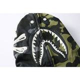 Shark Print Hoodie Stitched Camouflage Skull Men And Women Couple Hoodie Sweater