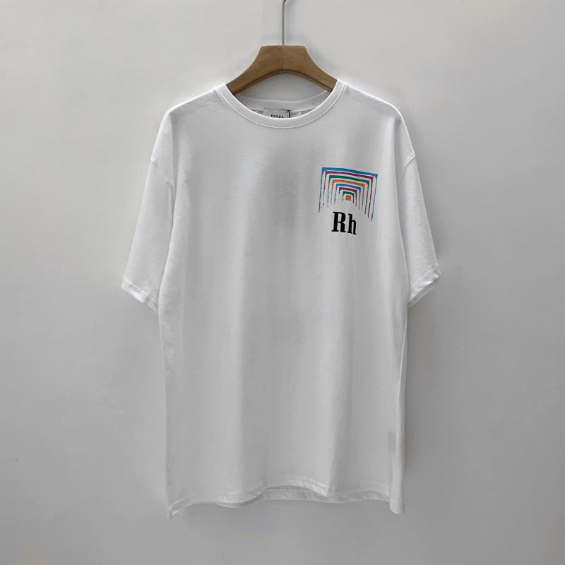 Rhude T Shirt Limited Rhude Casual Hip Hop Summer Loose round Neck