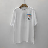 Rhude T Shirt Limited Rhude Casual Hip Hop Summer Loose round Neck