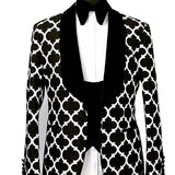 Bohemian Chic Wedding Guest Men Attire Color Matching Single Buckle Leisure Suit