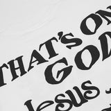 Jesus Is King T Shirt Vintage Printed Letter Short Sleeve Casual