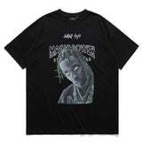 Oversized 90S T Shirt Dark Style Hip-Hop Street Loose Short Sleeve T-shirt for Men