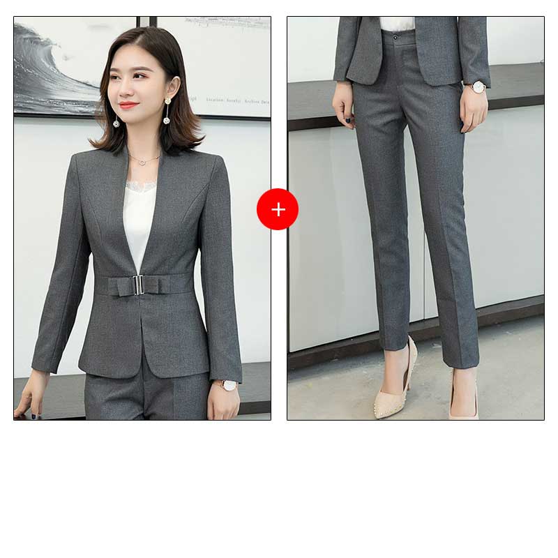 Women's Autumn Uniform Designs Formal Style Office Lady Bussiness Attire Work Suit Business Wear Dress Office Worker Skirt