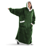 Hoodies Blankets Large Vertical Pocket Lazy Blanket Lamb Wool 120cm