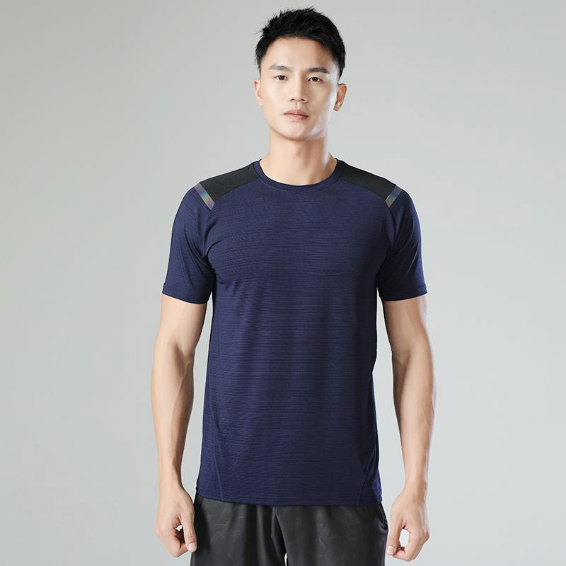 Sweat Wicking Shirt Sports T-shirt Men's Summer Sportswear round Neck Short Sleeve T-shirt