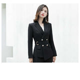 Women Autumn Uniform Designs Formal Style Office Lady Bussiness Attire Work Suit Business Suit Women Long Sleeve Business Suit