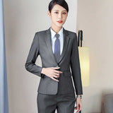 Womens Autumn Uniform Designs Formal Style Office Lady Bussiness Attire Work Suit