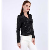 Leather Biker Coat Golden Leather Jacket Women Pu Jackets Autumn Short Coat Black Jacket Motorcycle