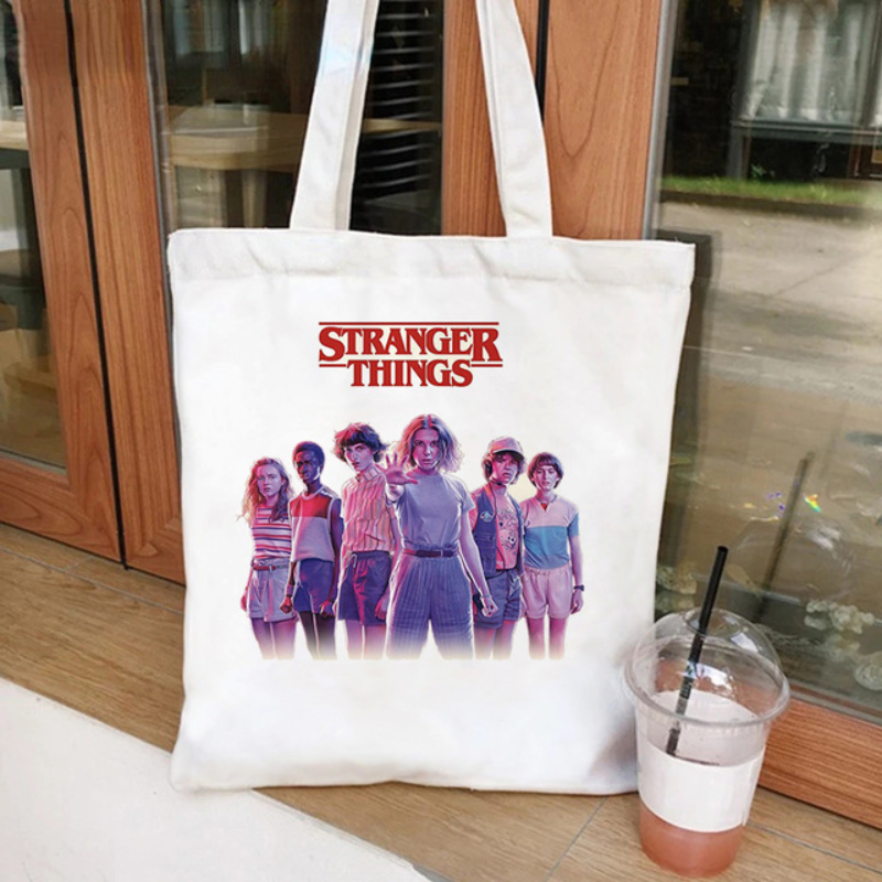 Stranger Things Hellfire Club Handbag Stranger Things 4 Canvas Bag Student Book Bag Shopping Bag Large Capacity Crossbody