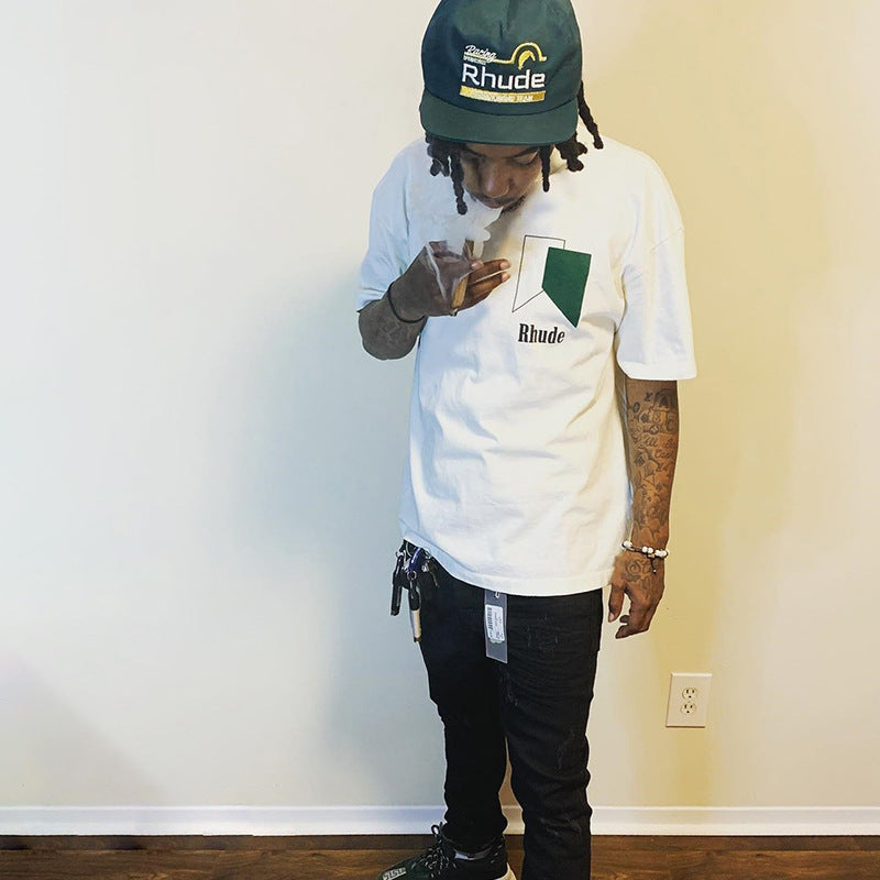 Rhude T Shirt Rhude Oversize Loose Men and Women