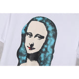 Men's and Women's Cotton Mona Lisa Printed Short-Sleeved T-shirt Fashion t shirt
