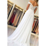 Bridesmaid Dress Amoi Fashion off-Shoulder Lace Chiffon One-Piece Dress Wedding Dress