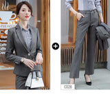 Womens Autumn Uniform Designs Formal Style Office Lady Bussiness Attire Work Suit