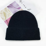 Toboggan Hat Autumn and Winter Knitted Hat Pure Color Warm Keeping Sleeve Cap