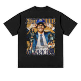 Jordan Poole Shirt Jordan Poole Basketball Star Printed Short Sleeve T-shirt Vintage Distressed round Neck Men and Women