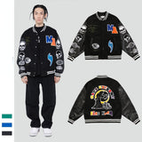 Bone Varsity Jacket Retro Coat Jacket Baseball Uniform