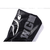 Shark Print Jacket Shark Head Little Dinosaur Embroidered Leather Jacket Men'S And Women'S Zipper Jacket