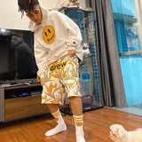 Drew House Drew Smiley Face Bird of Paradise Loose Beach Shorts Men