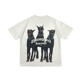 Kids Present Thoroughbred Doberman Dog Print T-Shirt Short Sleeve T-shirt for Boys and Girls