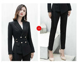 Women Autumn Uniform Designs Formal Style Office Lady Bussiness Attire Work Suit Business Suit Women Long Sleeve Business Suit