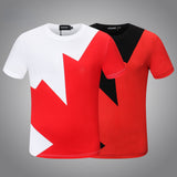 Dsq2 T Shirt Casual Sports Colorblock Short Sleeve Summer Men
