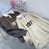 Fear of God Essentials 1977 Rugby Wheat Long-Sleeved Sweater