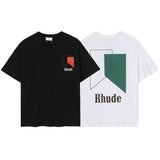 Rhude T Shirt Limited Rhude Casual Hip Hop Summer Loose round Neck