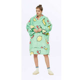 Hoodies Blankets Home Casual Wear Large Size Hooded Sweater Lazy Lambswool Double Layer