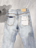 Purple Brand Jeans Blue Printed Letter Jeans