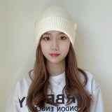 Toboggan Hat Knitted Woolen Cap Women's Autumn and Winter