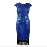 1920S Dress Retro Style Sequin Bead Dress Front and Back V-neck