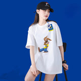 Bugs Bunny Shirt Summer Men and Women Short Sleeve T-shirt Loose Crew Neck Casual