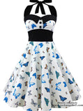 Skull Dress Fashion Party Pleated Puffy Skull Women's Skirt