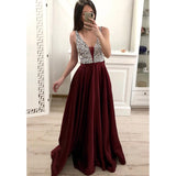 Homecoming Dresses Spring and Summer Sexy V-neck Embroidery Sequin Formal Dress