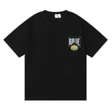 Rhude T Shirt Playing Cards Printed Hip Hop Men and Women Casual Loose