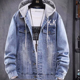 Men Denim Jacket Men's Denim Coat Spring and Autumn