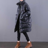 Women Winter Coats Puffer Jacket Down Coat Down Jacket Female Winter Glossy Thickening Stand Collar Coat