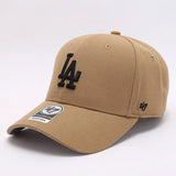 Dodgers and Yankees Baseball Cap 47brand Baseball Hat Men's Hard Top Big Logo NY Embroidered Wine Red