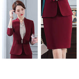 Women Autumn Uniform Designs Formal Style Office Lady Bussiness Attire Work Suit Business Wear Suit