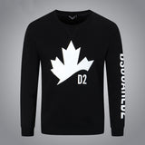 Dsq2 Hoodie DSQ Lian D2 Black Clover Printed Sweater Trendy Men's Autumn and Winter