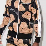 Palm Angels Sweatshirts Printed Men and Women Baggy Coat Campus Retro Sports Casual Jacket