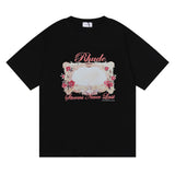 Rhude T Shirt Storms Never Last HD Rose Magic Mirror Printing