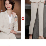 Women's Autumn Uniform Designs Formal Style Office Lady Bussiness Attire Work Suit Business Wear Formal Wear