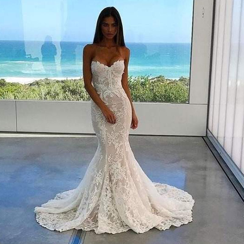 Formal Dresses & Gowns Dress Sexy Tube Top Lace Formal Dress