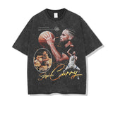 Stephen Curry Shirt Curry Portrait Printing Short Sleeve T-shirt Hip Hop