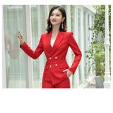Women Autumn Uniform Designs Formal Style Office Lady Bussiness Attire Work Suit Business Suit Women Long Sleeve Business Suit